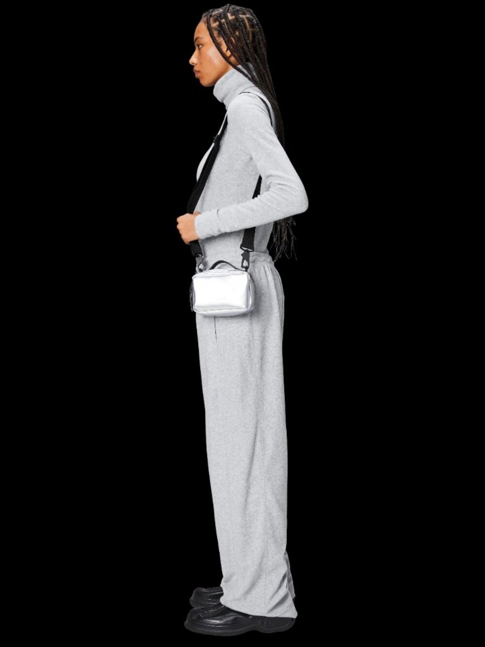Rains silver box bag micro
